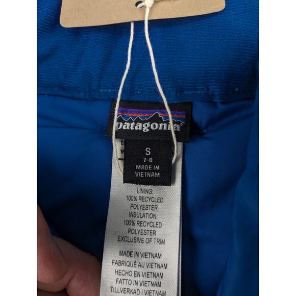 Patagonia Powdertown Snow Pants Thermal Blue - Small 7-8 Youth - Picture 6 of 7